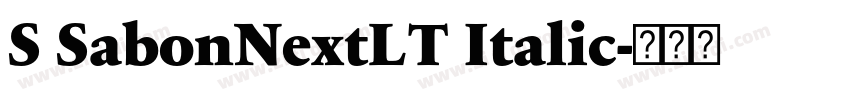 S SabonNextLT Italic字体转换